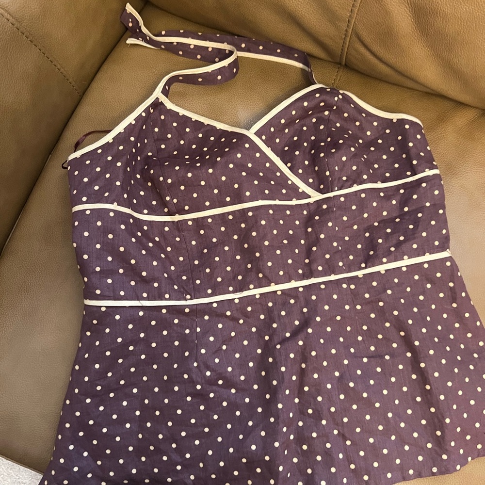 Polka dot halter top